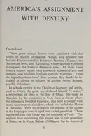 Book cover of america's assignment with destiny