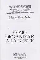 Book cover of Como Organizar a la Gente