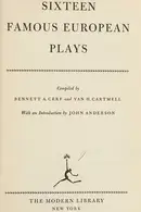 Book cover of sixteen famous european plays