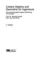 Book cover of Lineare Algebra und Geometrie für Ingenieure