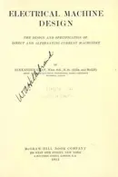 Book cover of Electrical machine design