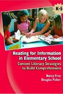 Book cover of Reading for information in the elementary school