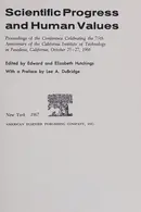 Book cover of Scientific progress and human values