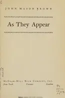 Book cover of As They Appear