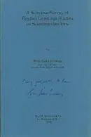 Book cover of Selective Survey of English Language Studies on Scandinavian Law