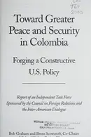 Book cover of Toward greater peace and security in Columbia