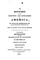 Book cover of The History of the Discovery and Settlement of America