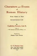 Book cover of Characters and events of Roman history, from Cæsar to Nero