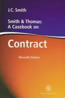 Book cover of Smith and Thomas, a casebook on contract