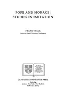 Book cover of Pope and Horace