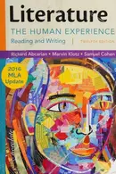 Book cover of Literature. The Human Experience, Reading and Writing--Twelfth Edition