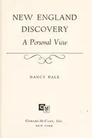 Book cover of New England discovery, a personal view