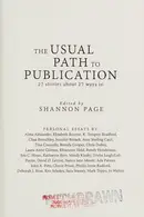 Book cover of The usual path to publication