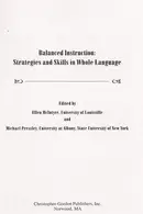 Book cover of Balanced instruction : strategies and skills in whole language
