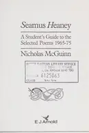 Book cover of Seamus Heaney