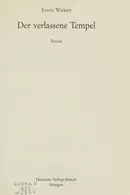 Book cover of Der verlassene Tempel