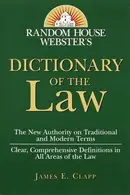 Book cover of Random House Webster's Dictionary of the Law