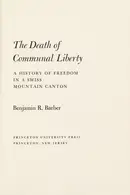 Book cover of The death of communal liberty