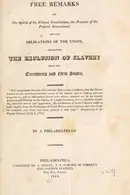 Book cover of Free remarks on the spirit of the federal Constitution