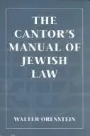 Book cover of The cantor's manual of Jewish law