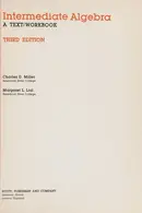 Book cover of Intermediate algebra
