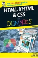 Book cover of HTML, XHTML & CSS For Dummies