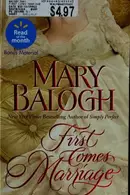 Book cover of First Comes Marriage