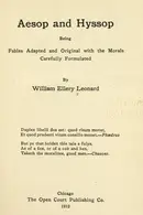 Book cover of Aesop and hyssop