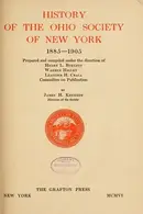 Book cover of History of the Ohio Society of New York, 1885-1905