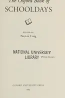 Book cover of The Oxford book of schooldays