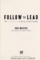 Book cover of Follow to Lead