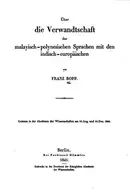 Book cover of Über die Verwandtschaft der malayisch-polynesischen sprachen: Mit den indisch-europäischen