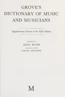 Book cover of Grove's dictionary of music and musicians