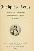 Book cover of Quelques actes