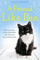 Book cover of A Friend Like Ben: The true story of the little black and white cat that saved my son