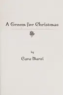 Book cover of Groom for Christmas