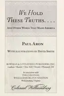 Book cover of We hold these truths--