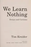 Book cover of We learn nothing