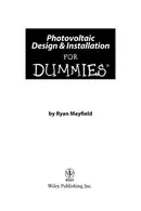 Book cover of Photovoltaic design & installation for dummies
