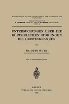 Book cover of Untersuchungen Über die Körperlichen Störungen Bei Geisteskranke