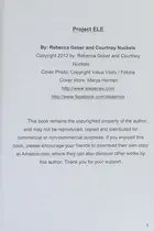 Book cover of Project ELE