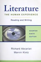 Book cover of Literature, The Human Experience, Reading and Writing--Shorter Ninth Edition