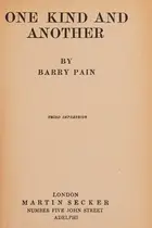 Book cover of One kind and another