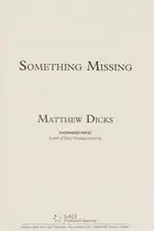 Book cover of Something missing