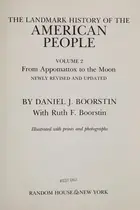 Book cover of The Landmark History of the American People - Volume 2