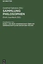 Book cover of Die neue Wissenschaft über die gemeinschaftliche Natur der Völker