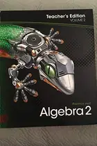 Book cover of Algebra 2 Volume 2 Teacher's Edition Prentice Hall