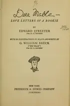 Book cover of Dere Mable-love letters of a rookie...