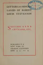 Book cover of The novels and tales of Robert Louis Stevenson
