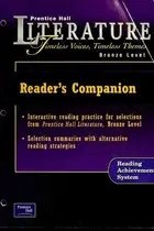 Book cover of Prentice Hall Literature -- Timeless Voices, Timeless Themes -- Reader's Companion -- Bronze Level